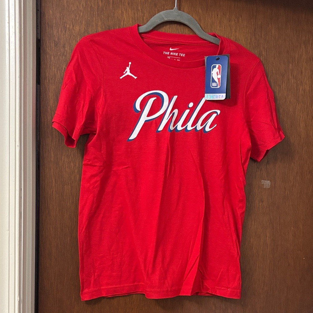 Nike Red 'Phila' Script Short Sleeve Tee